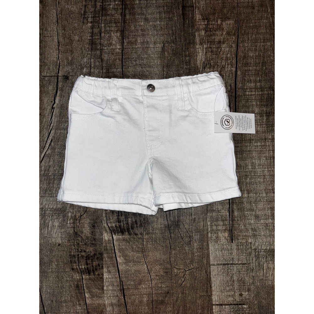 Epic Threads Toddler Girls White Denim High Stretch Pull On Shorts 4T